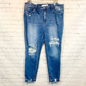 Bridge by gly Jeans high rise ankle skinny distressed